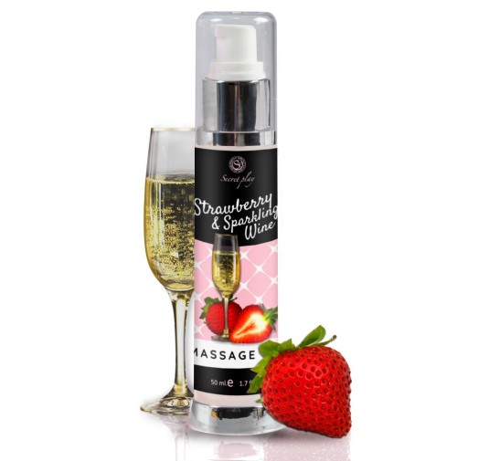 STRAWBERRY & SPARKLING WINE MASSAGE OIL 50 ML